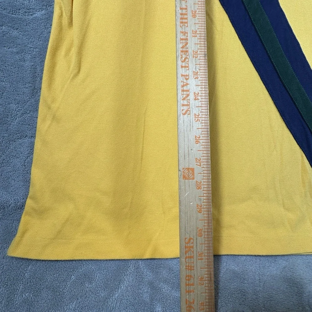 Polo Ralph Lauren Rugby Polo Shirt Men's XL Kicker Embroidered Yellow Retro Prep